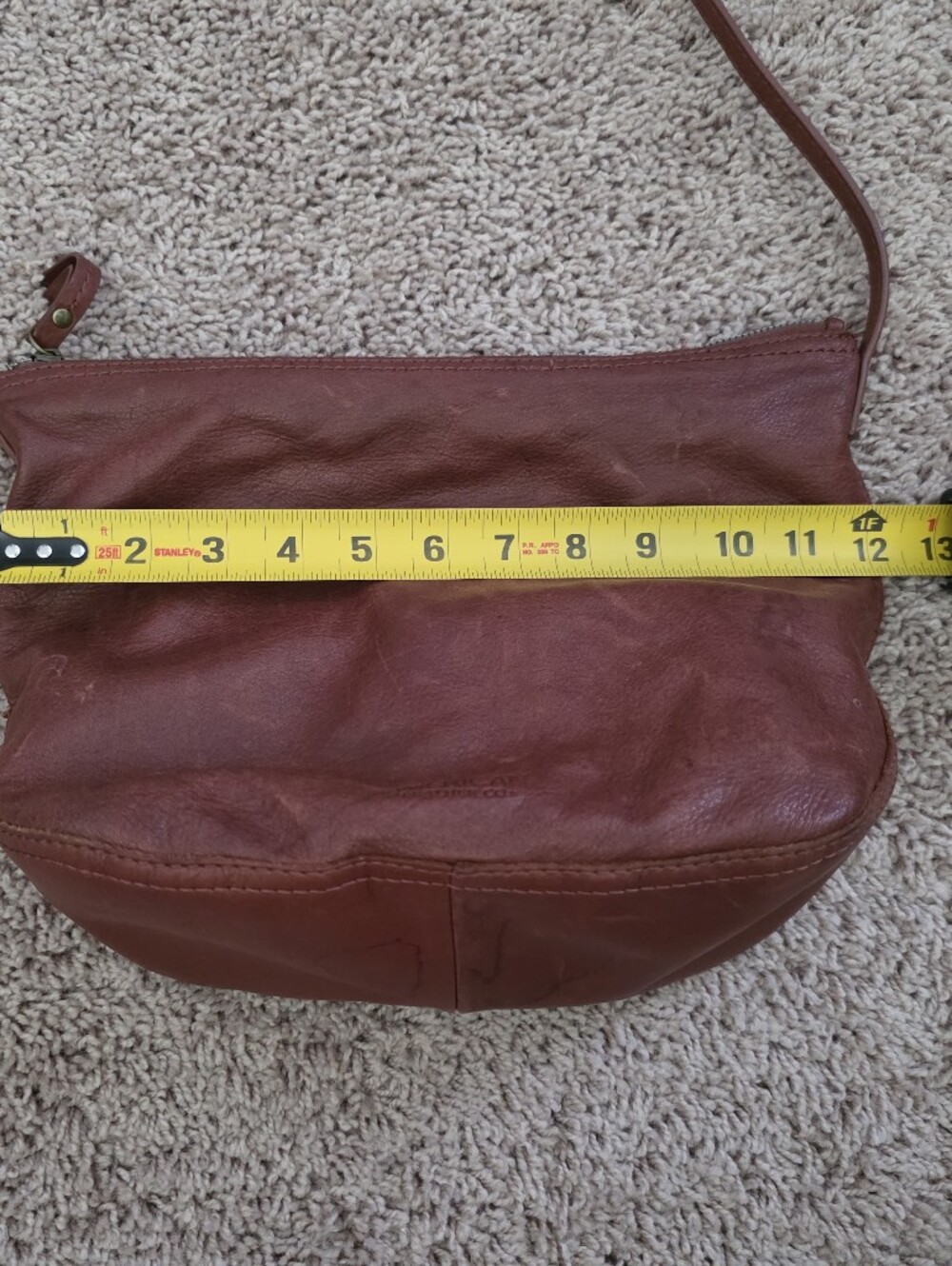 American Leather Co Crossbody Bag Leather Brown Boho Minimalist Western - Picture 11 of 11